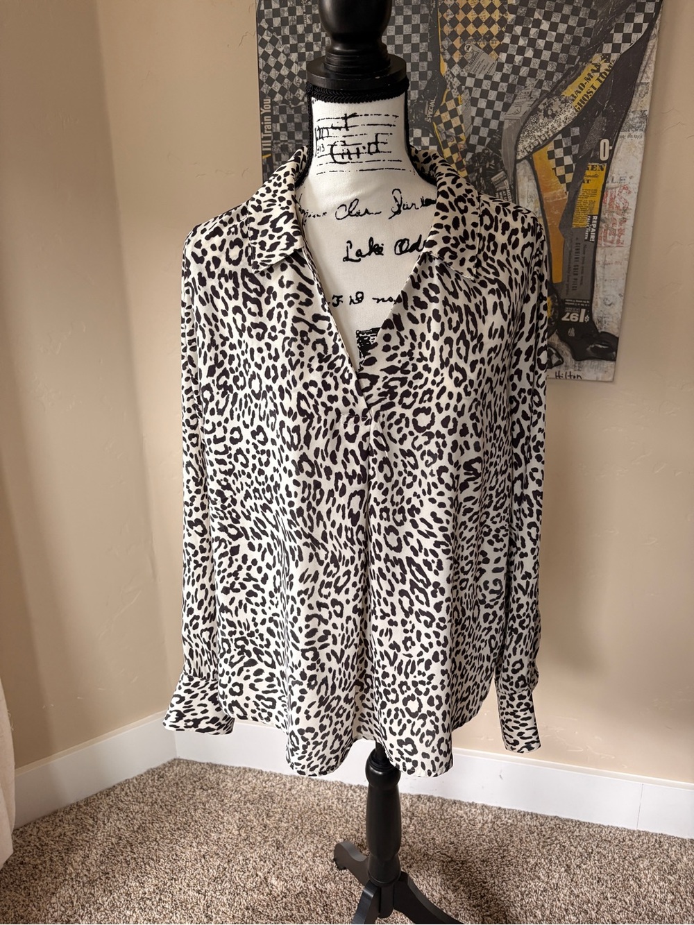 Sanctuary Leopard Print Button-Up Blouse
